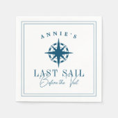 Serviette En Papier Dernière voile avant le Voile Nautique Bachelorett (Devant)