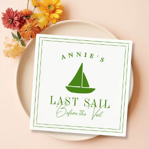 Serviette En Papier Dernière voile avant le Voile Nautique Bachelorett