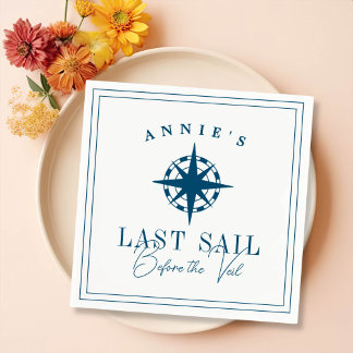 Serviette En Papier Dernière voile avant le Voile Nautique Bachelorett