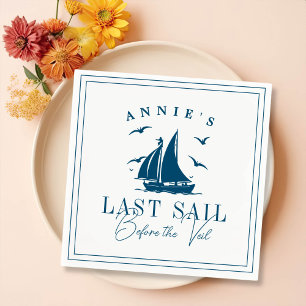 Serviette En Papier Dernière voile avant le Voile Nautique Bachelorett