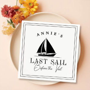 Serviette En Papier Dernière voile avant le Voile Nautique Bachelorett
