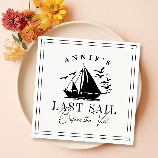 Serviette En Papier Dernière voile avant le Voile Nautique Bachelorett