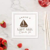 Serviette En Papier Dernière voile avant le Voile Nautique Bachelorett (En situation)