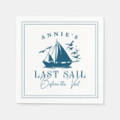 Serviette En Papier Dernière voile avant le Voile Nautique Bachelorett (Devant)