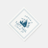 Serviette En Papier Dernière voile avant le Voile Nautique Bachelorett (Coin)