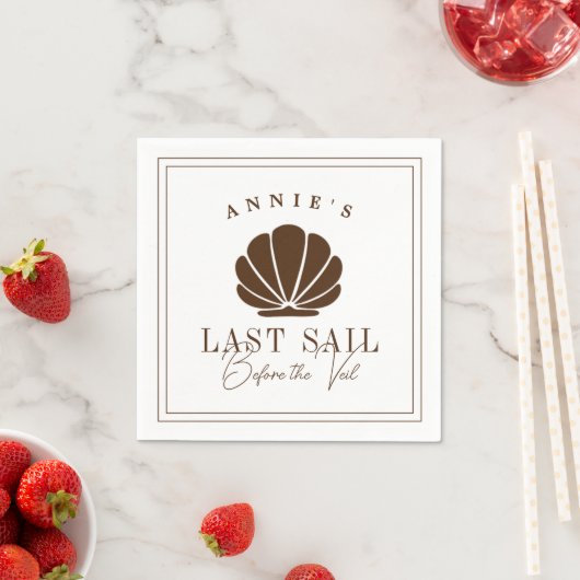 Serviette En Papier Dernière voile avant le Voile Nautique Bachelorett (En situation)