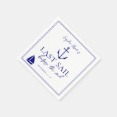 Serviette En Papier Dernière voile avant le week-end de la Veuve Bache (Coin)