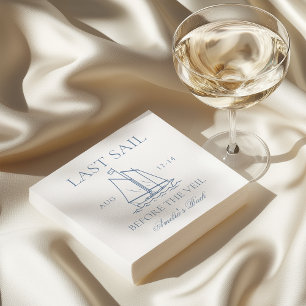 Serviette En Papier Dernière Voile Avant Le Weekend Enterrement de Vie