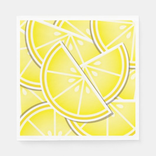 Serviette En Papier Des coins de citron funky ! (Devant)