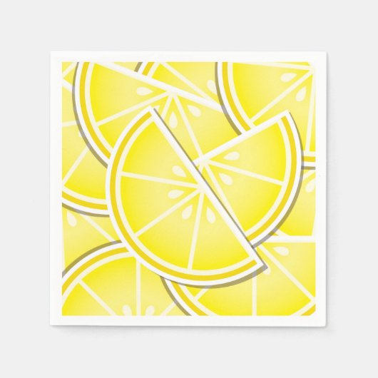 Serviette En Papier Des coins de citron funky ! (Devant)