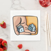 Serviette En Papier Dés de roulement (En situation)