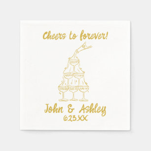 Serviette En Papier Des encouragements personnalisés à un Mariage pers