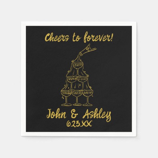 Serviette En Papier Des encouragements personnalisés à un Mariage pers (Devant)