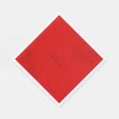 Serviette En Papier Des Filles Monochromatiques Rouges Serez-Vous Mon  (Coin)