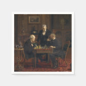Serviette En Papier Des gentillesses jouent à un jeu d'échecs (Thomas  (Devant)