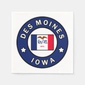 Serviette En Papier Des Moines Iowa (Devant)