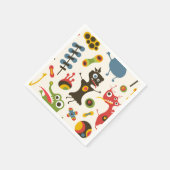 Serviette En Papier Des monstres heureux (Coin)