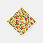 Serviette En Papier Des pavots brillants (Coin)