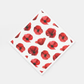 Serviette En Papier Des pavots d'aquarelle. Modèle floral. Pavot (Coin)