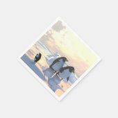 Serviette En Papier des pingouins qui refroidissent sur une banquise (Coin)