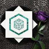 Serviette En Papier Dés RPG | Emerald Imaginaire Tabletop Retro Gamer