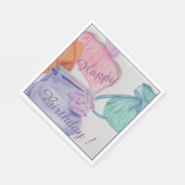 Serviette En Papier Des sacs colorés Bonne fête d'anniversaire (Coin)