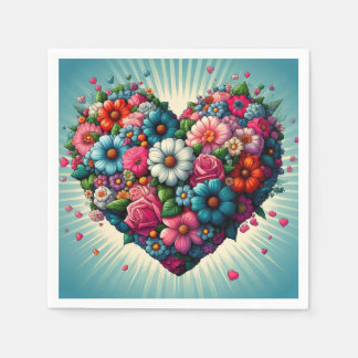 Serviette En Papier Des serviettes à fleurs !