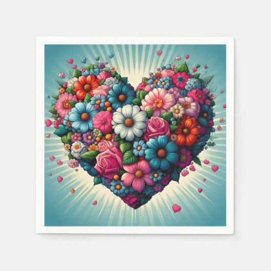 Serviette En Papier Des serviettes à fleurs ! (Devant)