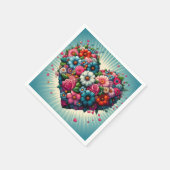 Serviette En Papier Des serviettes à fleurs ! (Coin)