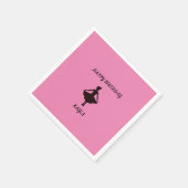 Serviette En Papier Des serviettes d'anniversaire Ballerina avec nom. (Coin)