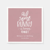 Serviette En Papier Des serviettes d'anniversaire de lapin (Devant)