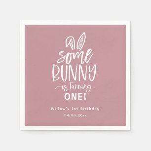 Serviette En Papier Des serviettes d'anniversaire de lapin
