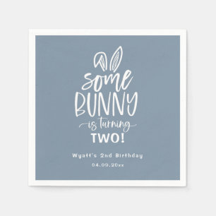 Serviette En Papier Des serviettes d'anniversaire de lapin