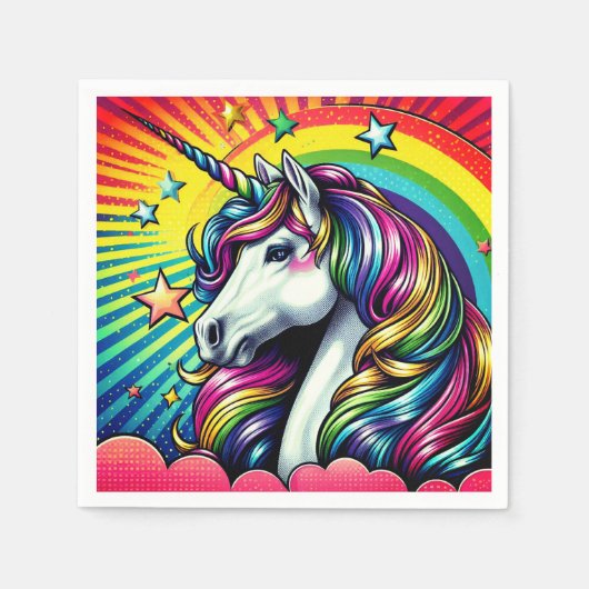 Serviette En Papier Des serviettes de licorne ! (Devant)