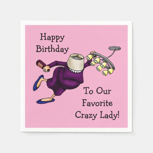 Serviette En Papier Des serviettes d'Humour d'anniversaire pour elle (Devant)