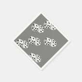 Serviette En Papier Dés sur motif gris (Coin)