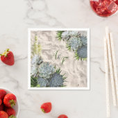 Serviette En Papier Des teintes succulentes de serviettes de bleus pâl (En situation)