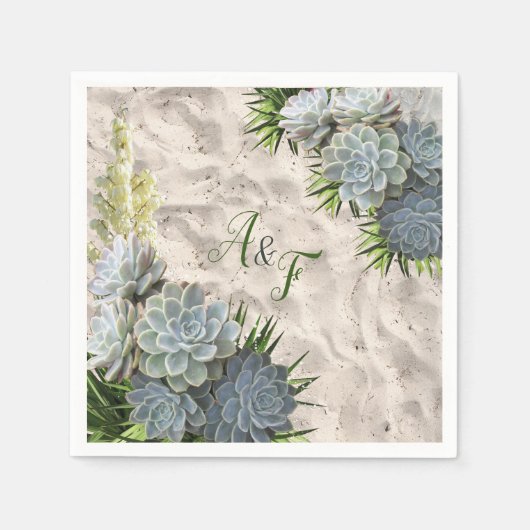 Serviette En Papier Des teintes succulentes de serviettes de bleus pâl (Devant)