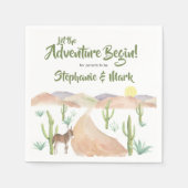 Serviette En Papier Desert Adventure Commence Succulent Boho Baby show (Devant)