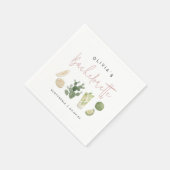 Serviette En Papier Desert Boho Personnalisé Bachelorette Party (Coin)