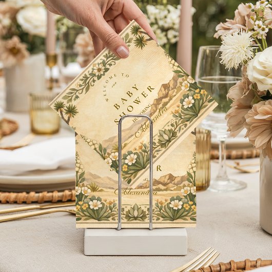 Serviette En Papier Desert Botanical Baby Shower