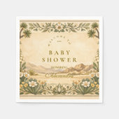 Serviette En Papier Desert Botanical Baby Shower (Devant)