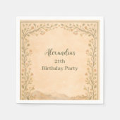 Serviette En Papier Desert Botanical Birthday (Devant)