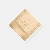 Serviette En Papier Desert Botanical Neutral Florals Baby Shower (Coin)