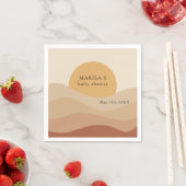 Serviette En Papier Desert Chic Boho Earthy Baby Shower Welcome (En situation)