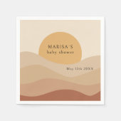 Serviette En Papier Desert Chic Boho Earthy Baby Shower Welcome (Devant)