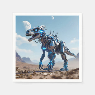 Serviette En Papier Désert de Cyborg Dinosaur Imaginaire mignon