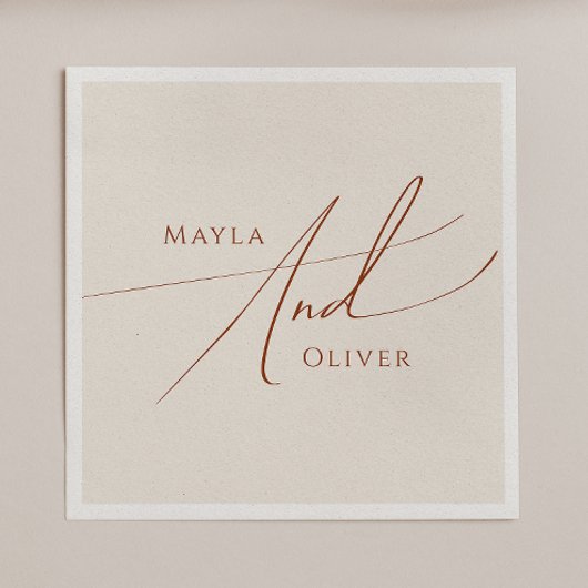 Serviette En Papier Désert de Whimsical | Serviettes Mariages beiges