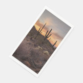 Serviette En Papier Désert du sud-ouest de Cactus Sunset (Coin)