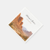 Serviette En Papier Desert Mountain Landscape Southwestern Wedding (Coin)